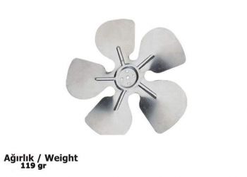 E-112-03 ENDÜSTRİYEL BUZDOLABI ALÜMİNYUM FAN PERVANESİ