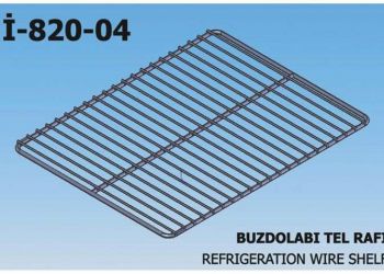 E-820-04 ENDÜSTRİYEL VİTRİN DOLABI TEL RAF